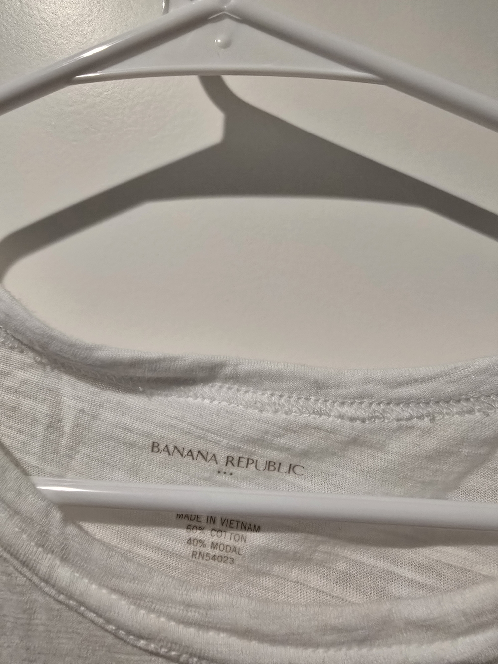 Banana Republic White Logo Tee with Black Lettering - Picture 2 of 2